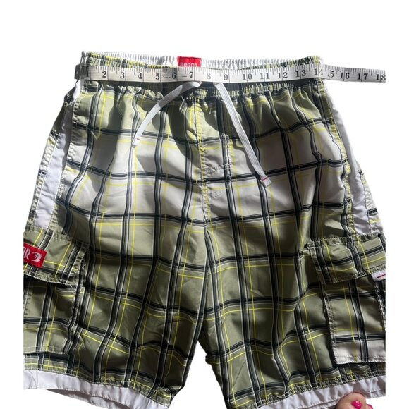 Ingear Boys Plaid Cargo Swim Trunks Size M - Picture 3 of 8